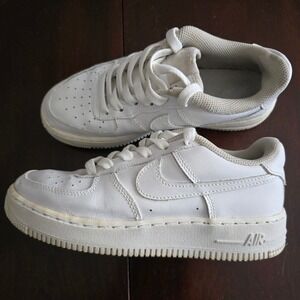 Nike Air Force 1 Low Triple White Leather Sneaker DH2920-111 Youth 4Y Womens 5.5